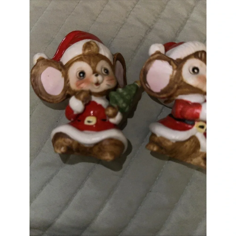 Vintage Christmas Mouse‎ Mice 5405 HOMCO Ceramic Figurines 4
